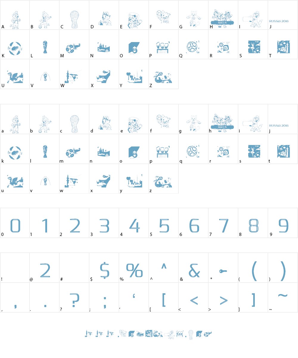FIFA 18 ART Font Character